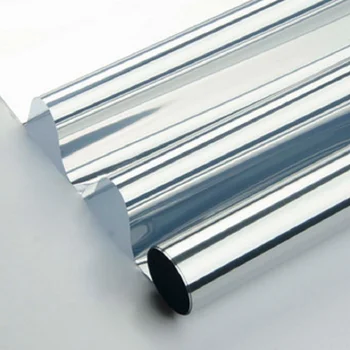 

Custom Size Silver Color Thermal Insulation Window Mirror Film PET Self-Adhesive Anti-UV Heat Solar Foil Raamfolie 2M Length