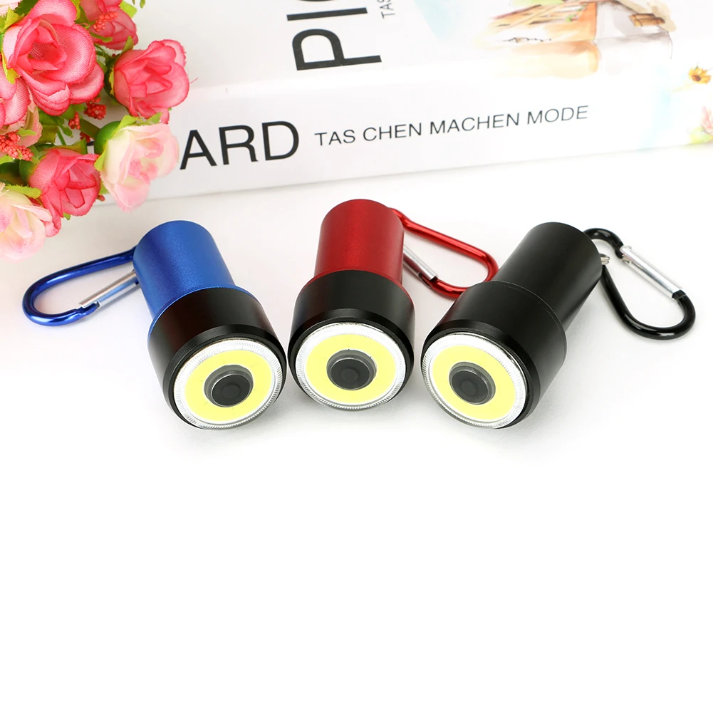 Details about / Portable Super Mini COB Light 4 Modes Camping Flashlight 4 Modes Keychain Lamp