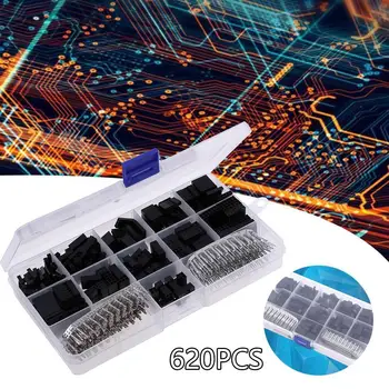 

Household 620pcs Plastic Housing Terminal Needle Combination Terminal Terminal Connector Male 2.54 Pitch Female + Terminal H5O8