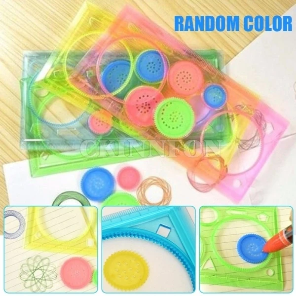 

DHL 800 PCS Creative Student straight Ruler Plastic Spirograph Ruler Drawing ruler