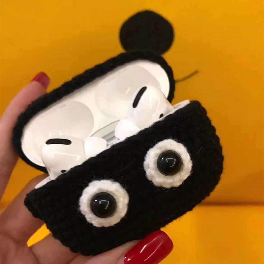 Для AirPods Pro Чехол ручной работы вязаный плюшевый противоударный чехол против потери для AirPods Pro Наушники защитный чехол для Air Pod