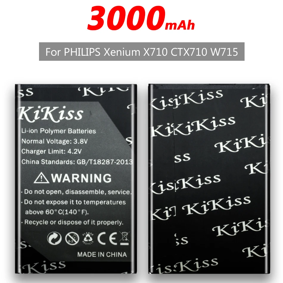 3000 мАч AB1900AWM для PHILIPS Xenium X710 CTX710 W715 смартфон аккумулятор большой емкости