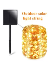  Solar String Fairy Lights 12m 100LED / 32M 300 LED  Waterproof Outdoor Garland Solar Power Lamp Christmas For Garden Decoration 