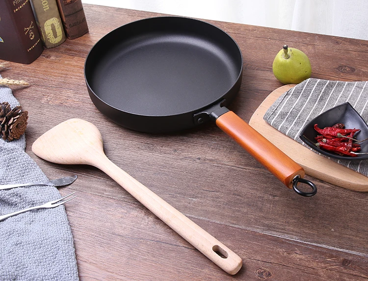 10" Black Vintage Style Cast Iron Non-stick Frying Pan