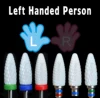 RolinStar White Ceramic Left Handed Person Flame Bit designated milling cutters removel gel polish varnish Nail Drill Bit 1