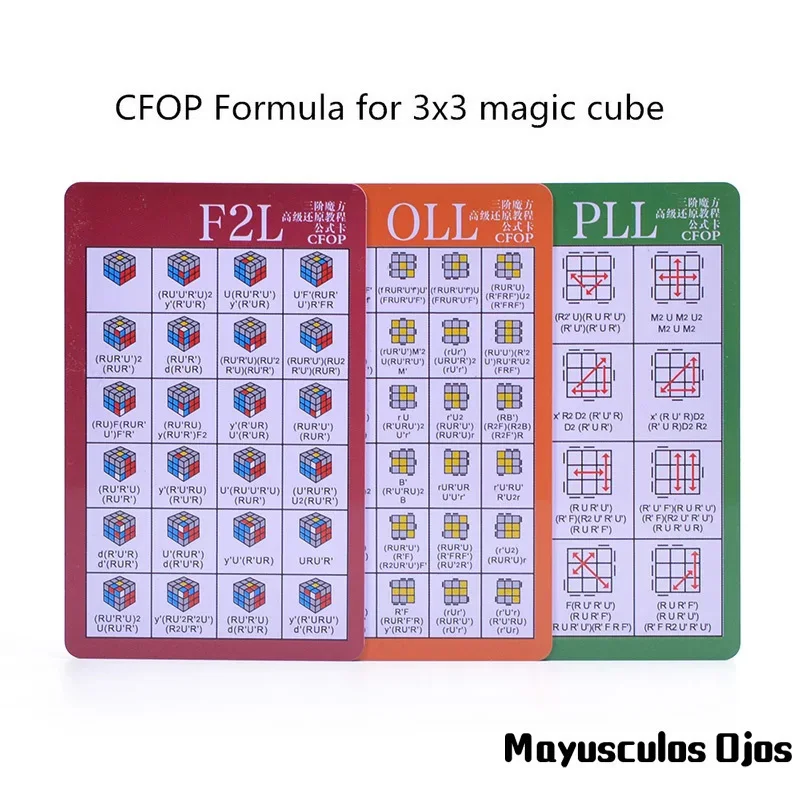 MF 3pcs/Set 119 Advanced Formulas Magic F2L Pll Oll Puzzle Spinner Cube Tutorial Cfop Applies To