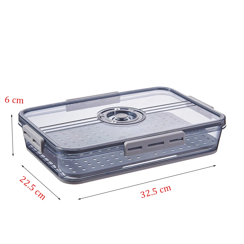 Timekeeping Food Storage Box Kitchen Transparent Refrigerator Sealed Containers Organizer Fresh-Keep Freezer Storage Drawer Box 