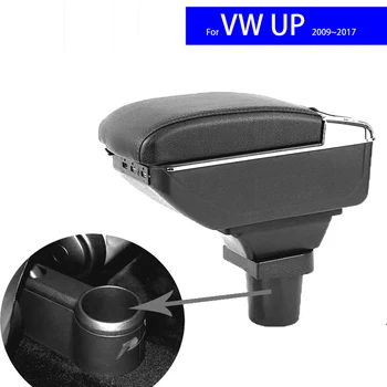 

Leather Car Armrest Stroage Box for VW UP2009 2010 2011 2012 2013 2014 2015 2016 2017 Auto Interior Parts Center Console