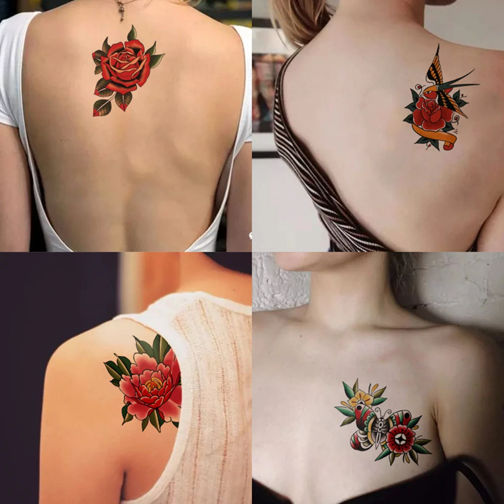 Flower Thigh Tattoos For Females