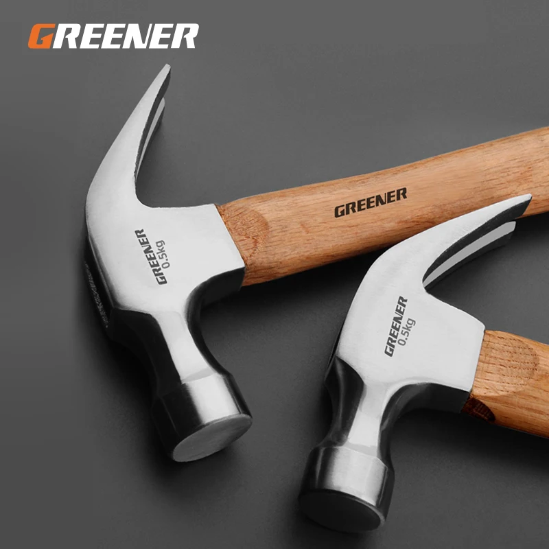 

GREENER Hand Tools Claw Hammer for Woodworking Multifunction Shockproof Steel Hammer Small Hardware Safety Hammer Household