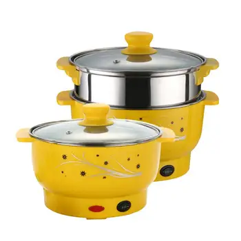 

Mini Multifunction Electric Cooking Pot Double Layer Available Pot Rice Cooker Non-stick pan Cooking Boiler for Kitchen Office