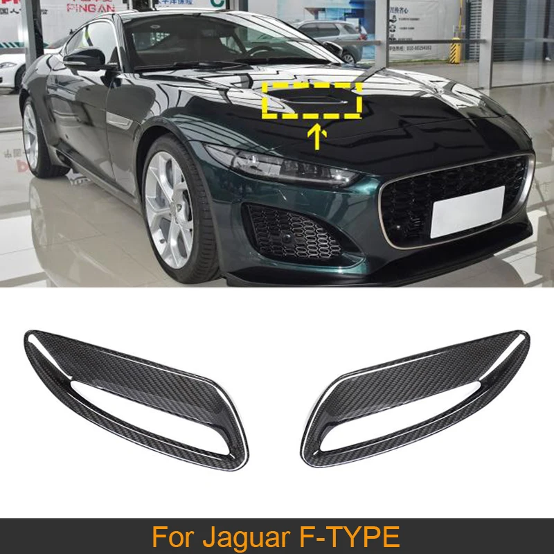 Carbon Fiber Hood Air Vent Cover For Jaguar F TYPE 2021 Car