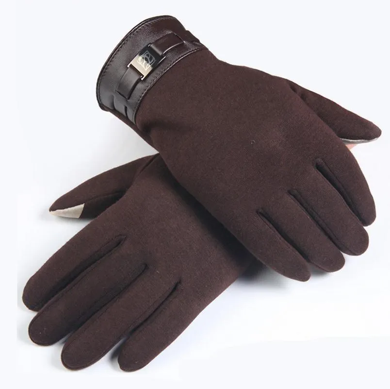 YGYEEG перчатки мужские сенсорные теплые зимние мужские вязаные перчатка в стиле пэчворк для осенних рукавиц теплые Черные Серые высококачественные