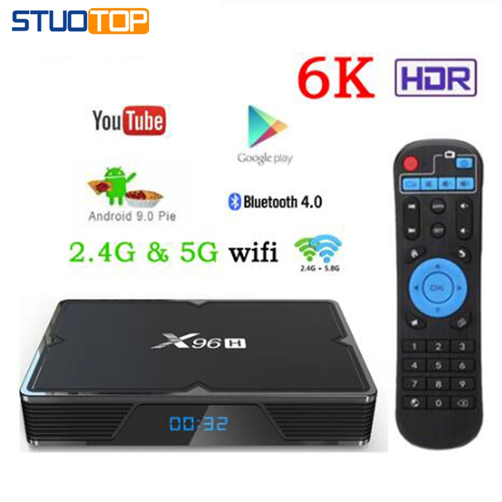 

X96 H mini Smart Tv Box Android 9.0 IPTV Set Top Box 6K 2gb 4gb 16gb 32gb 64gb Quad Core media player PK HK1 MAX H96 A95X