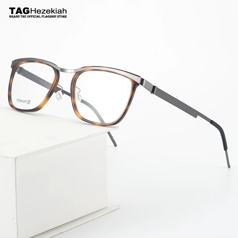 

2024 Brand titanium Glasses Frame men Retro Square designer eyeglasses frames for women myopia computer Denmark spectacle frames