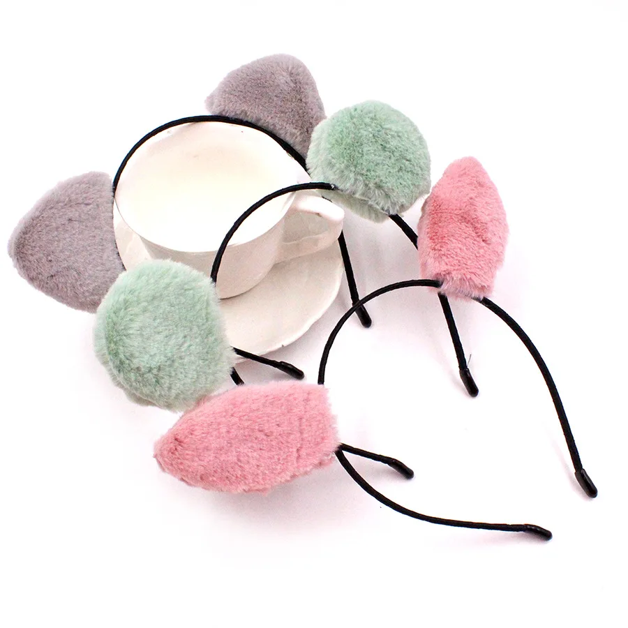 Pom Hairband Рождественский шар девушки оголовье мех мытье лица головные уборы под макияж сладкие женские аксессуары для волос
