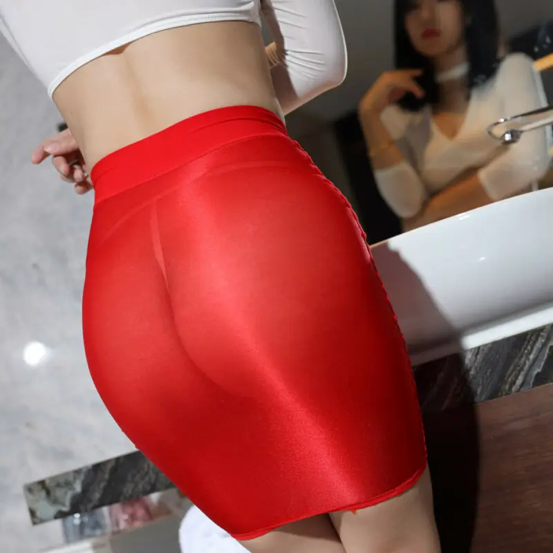 Womens High Waisted Bodycon Mesh Skirts See Through Sheer Mini Skirt Slips Sexy Lingerie Nightwear Female Lace Trim Skirt