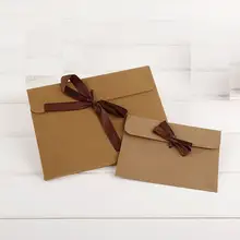 100 шт S& L крафт-бумага карманная сумка платок шелковый шарф упаковочные коробки карты подарок конверт лента коробка