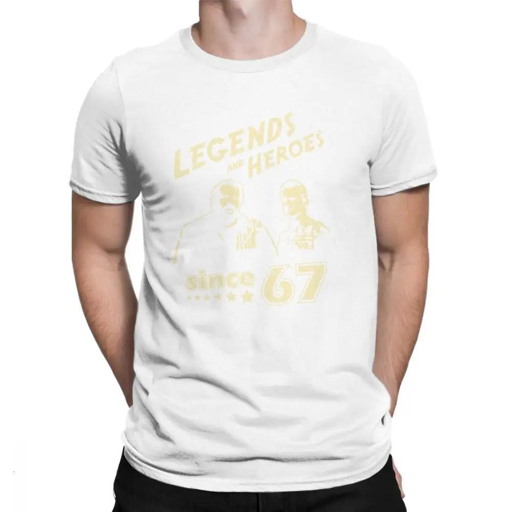 One yona/мужские футболки Bud Spencer Legends And Hero Since 67, новые топы с круглым вырезом и коротким рукавом, хлопковые футболки, идея подарка - Цвет: White