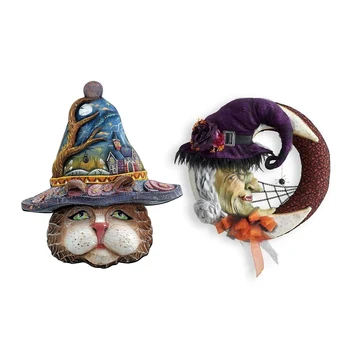 

Halloween Decoration Pendant Witch Cat Door Pendant Home Decoration Pendant Witch And Cat Decoration Pendant