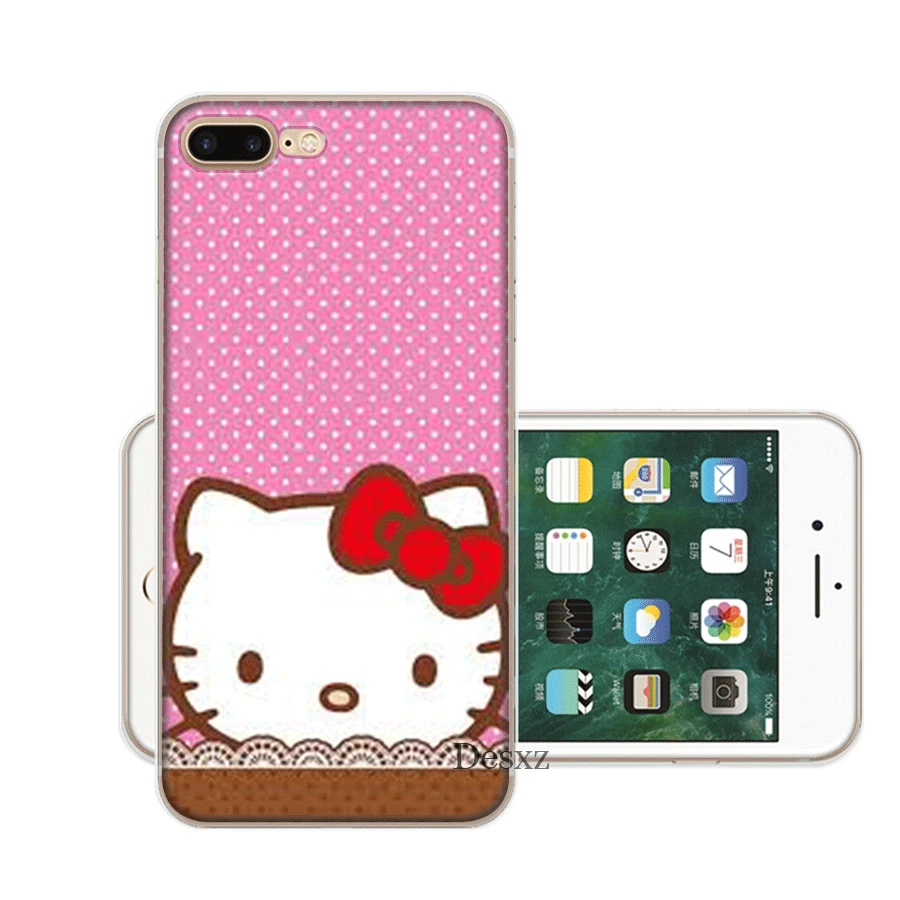 Чехол для мобильного телефона iPhone Apple XR X XS Max 6 6s 7 8 P Lus 5 5S SE Shell прекрасный розовый hello kitty Защита Мода - Цвет: H10