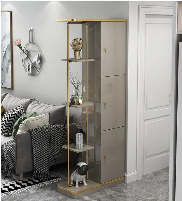 Living room partition cabinet, wine cabinet, porch shoe cabinet integrated into the door, simple modern light