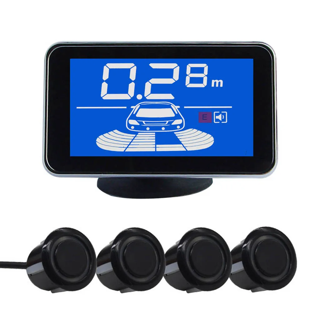 

Car Styling Universal Sensor Parking Car Reverse Backup Radar System Reversing Radar 4 Parking Sensor LCD Display