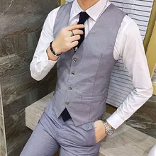 Стиль Для мужчин Молодежные Повседневное отель Бизнес костюм с жилетом