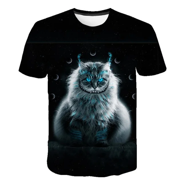 2021 fashion casual men's and women's T-shirts two pieces of 3d cat print shirt men's and women's short-sleeved tops XXS-6XL sum NT-9618