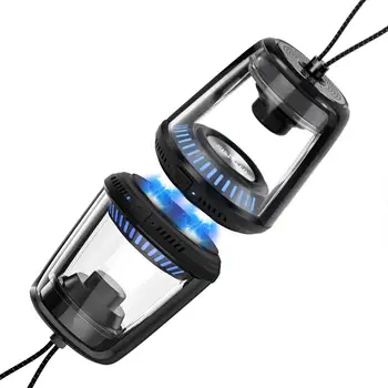 

JUSTNEED True Wireless Waterproof Bluetooth Speakers with Loud Clear Stereo Sound Blue LED Light for Home and Outdoor use