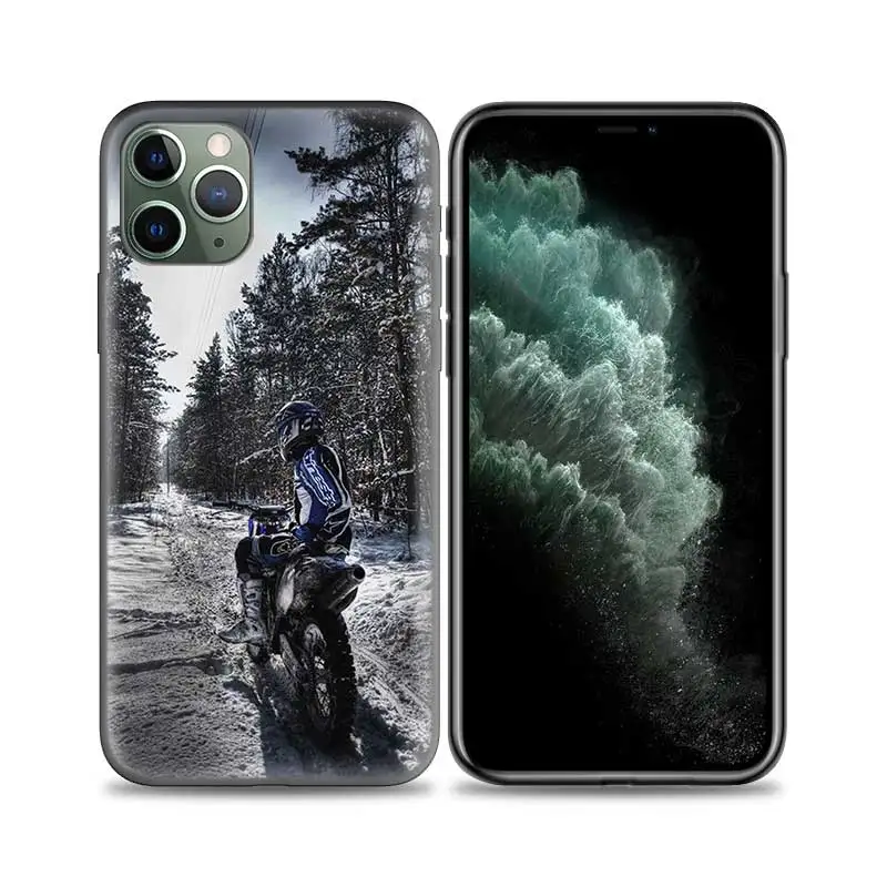 Moto Cross motorcycle sports Case for Apple iphone 11 Pro XS Max XR X 7 8 6 6S Plus 5 5S SE 5C Soft TPU Phone Cover Coque