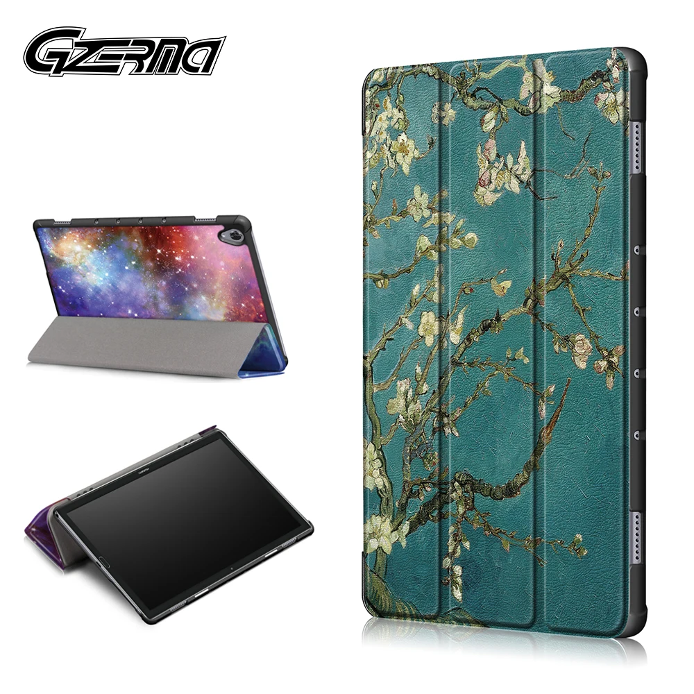 Чехол для Huawei MediaPad M5 Lite 10 8 тонкий кожаный смарт чехол планшета M6 4 дюйма