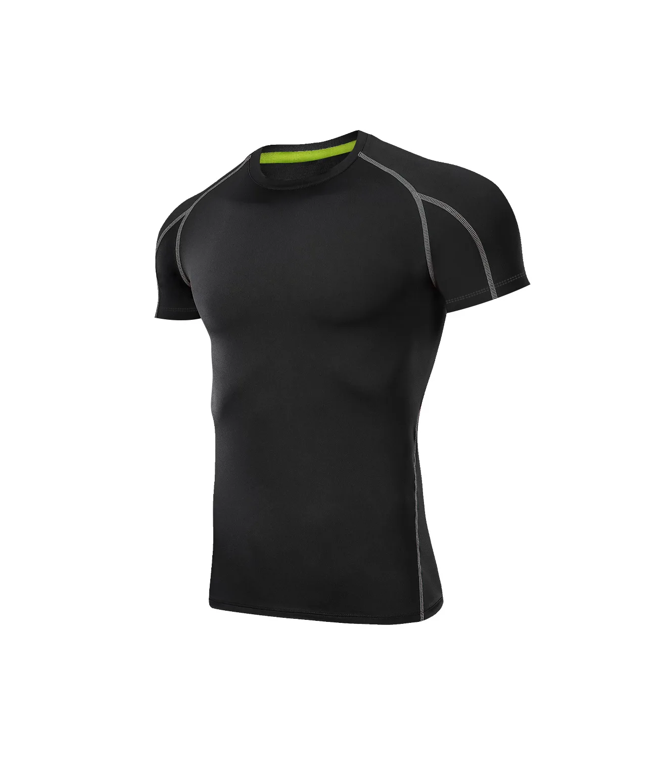 Мужская спортивная футболка с круглым вырезом для тренировок и бега, Быстросохнущий дышащий свитшот для тренировки, впитывающая влагу футболка для бега - Цвет: 006