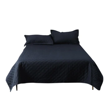 

Hot Sale Bed Cover Three-Piece Set Comfortable Solid Color Quilted Bed Cover Three-Piece Cover Blanket Three-Piece Cover Blanket