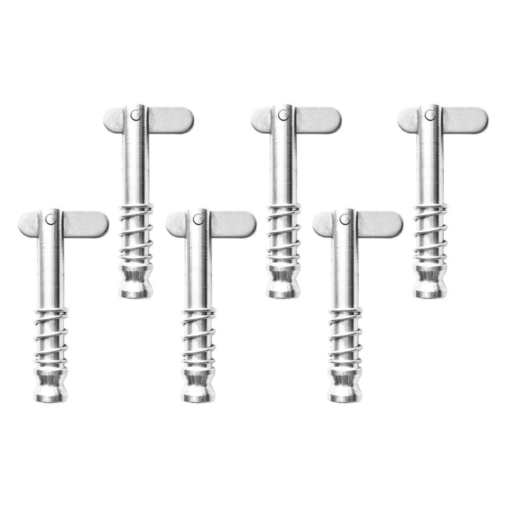 Silver Marine Deck Hinge Quick Release Pin for Boat Bimini Top Fittings (Set of 6) Silver Marine Deck Hinge Quick Release Pin for Boat Bimini Top Fittings (Set of 6)