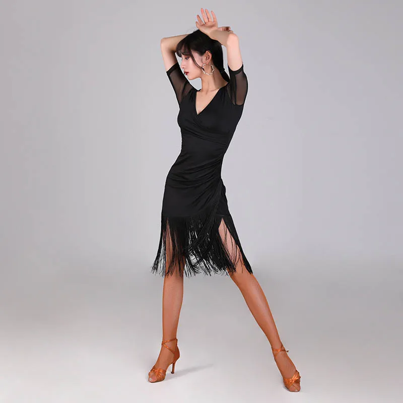 Платье для латинских танцев женская одежда бальных сексуальная танго сальсы