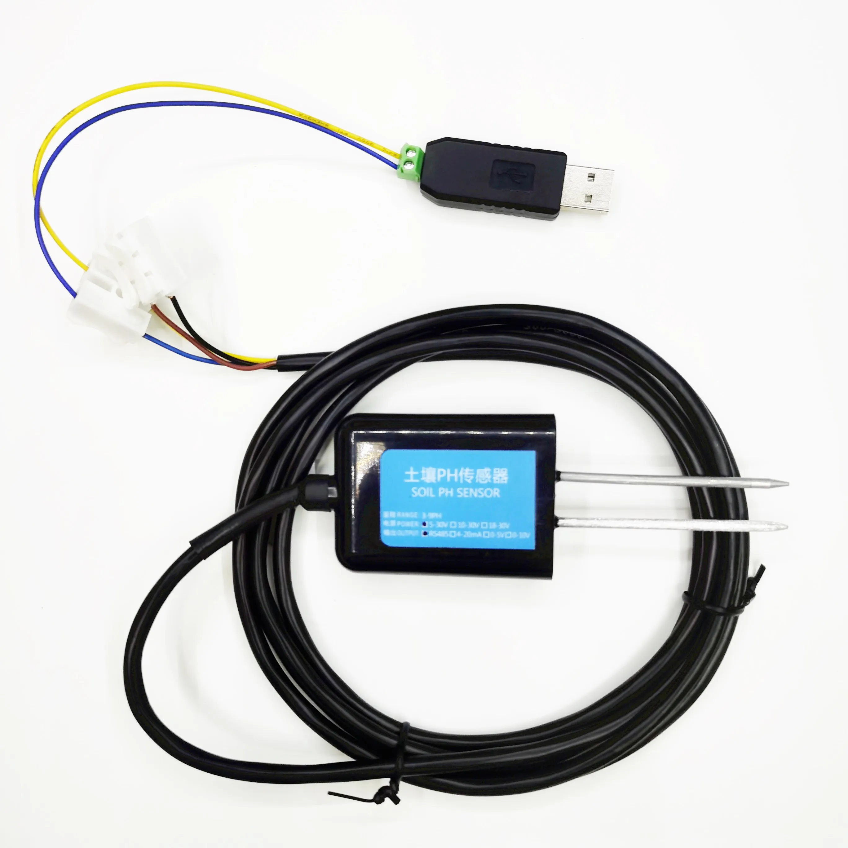 

Online monitoring RS485 4-20mA 0-5V output digital signal LORA LORAWAN 4G agriculture probe soil PH sensor