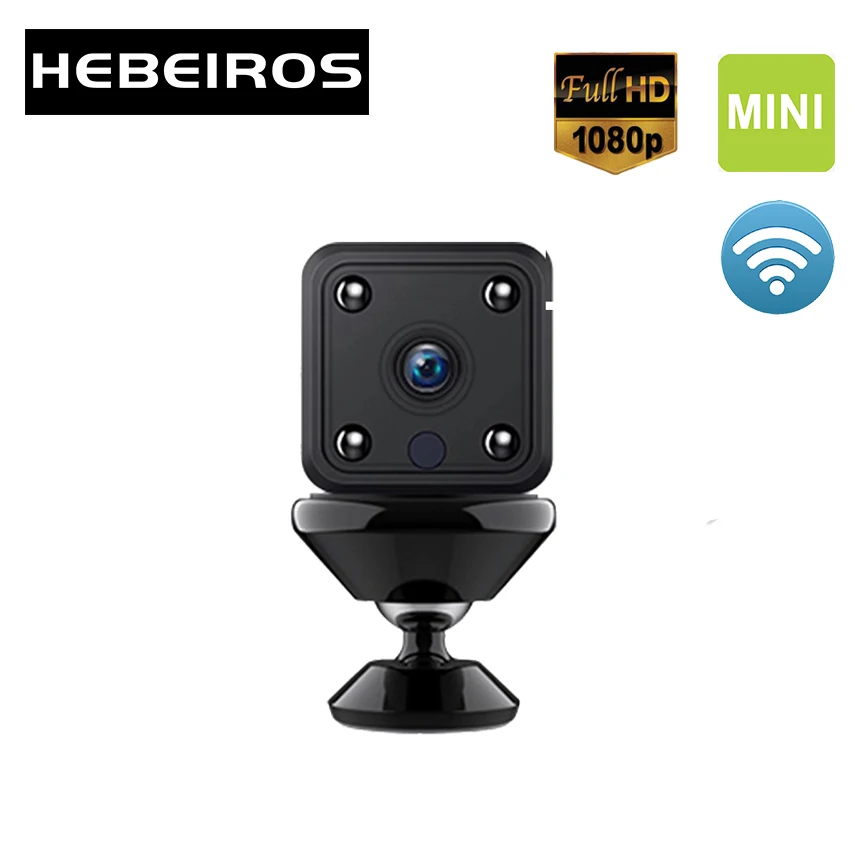 Камера видеонаблюдения Hebeiros, портативная мини камера с магнитным основанием и аккумулятором 2 Мп, 1080P, Wi Fi, ночным видением, записью звука|Камеры видеонаблюдения|   | АлиЭкспресс