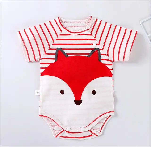 Newborn Baby summer rompers 100% Cotton Infant Body Short Sleeve baby Jumpsuit Cartoon ropa bebe Baby Boy Girl clothes Gold