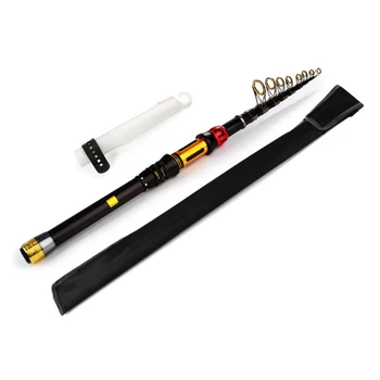 

Fishing Rod - 24 Ton Carbon Fiber Portable Telescopic Super Hard Ultralight Fishing Pole for Travel Surf Saltwater