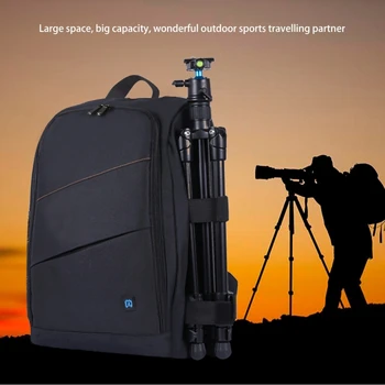 

Outdoor Portable Waterproof Scratch-proof Dual Shoulders Backpack Camera Bag with Rain Cover for DJI Ronin-SC / Ronin-S