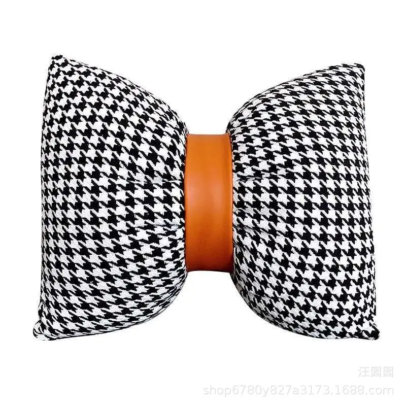 Orange Velvet Cushion Covers 32x50cms NEW Contemporary Geometric Black White 