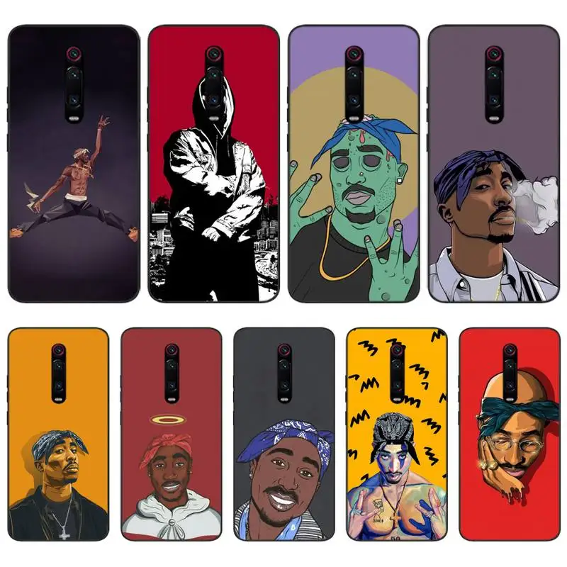 

LJHYDFCNB 2pac Tupac And Biggie Silicone Soft Silicone Black Phone Case For Redmi K20 Note4 4X 5 5A 6 6PRO 7 8 8PRO Cover