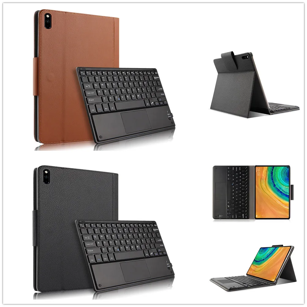 

For Huawei MatePad Pro 10.8 Inch Wireless Bluetooth Keyboard Leather Case 2-In-1 Anti-Scratch Tablet Shell Keyboard Cover