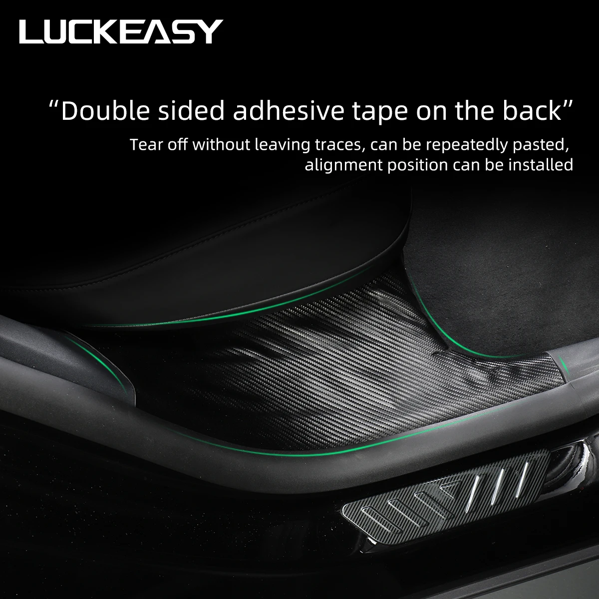 Car Door Glove Box Under Dashboard Anti Kick Pad Side Edge Film Protector Stickers for Tesla Model Y
