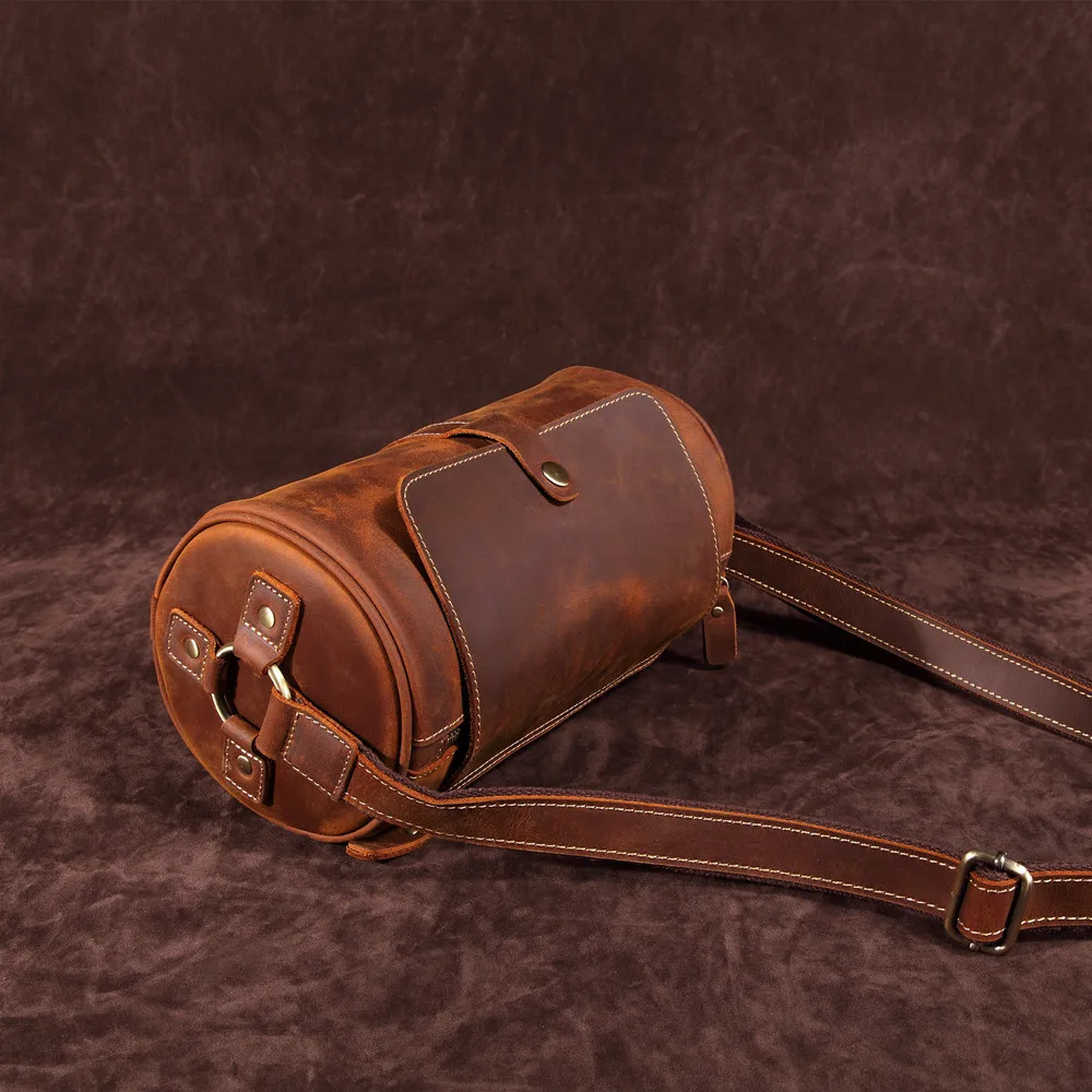 Международная торговля мужская сумка Crazy Horse Skin винтажная кожаная на плечо с