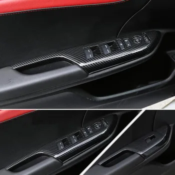 

Carbon fiber door trim panel glass lifter switch trim cover car accessories For Honda Civic 10th 2016 2017 2018 2019