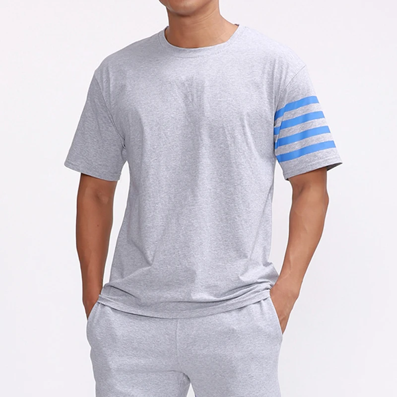 

Casual streetwear 2019 elastic men's T-shirt round neck short-sleeved men's shirt fashion cotton T-shirt men's brand clothing