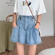 *#Best Price Summer Women's Denim Shorts 2019 New Plus Size Female Wide Leg Shorts L-4XL Blue Fashion High Waist Short loose clothes *#Best Price Summer Women's Denim Shorts 2019 New Plus Size Female Wide Leg Shorts L-4XL Blue Fashion High Waist Short loose clothes