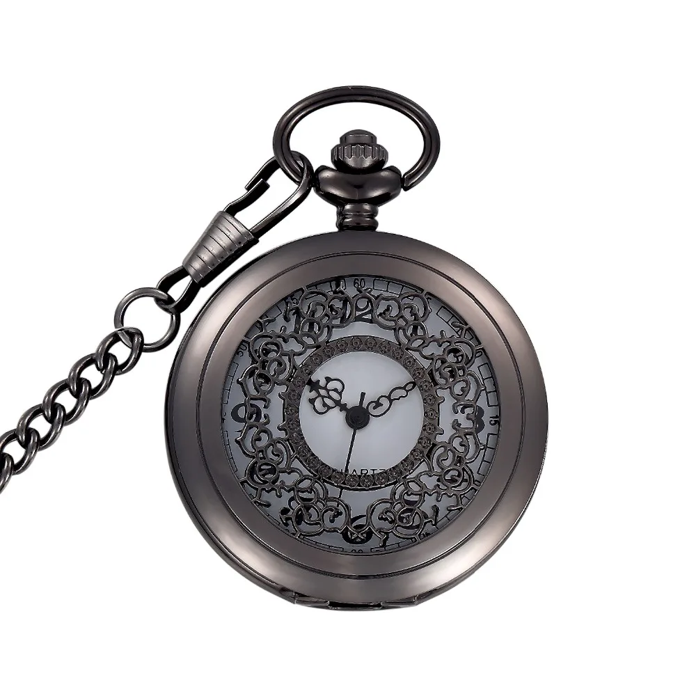 Antique-Simple-Hollow-Quartz-Pocket-Watch-Necklace-Women-Ladies-Girl-Best-Xmas-Gift